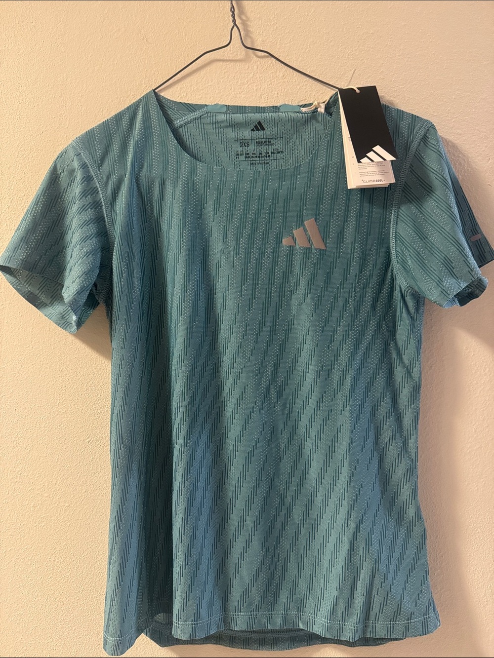 adidas Teal Short Sleeve Performance Tee